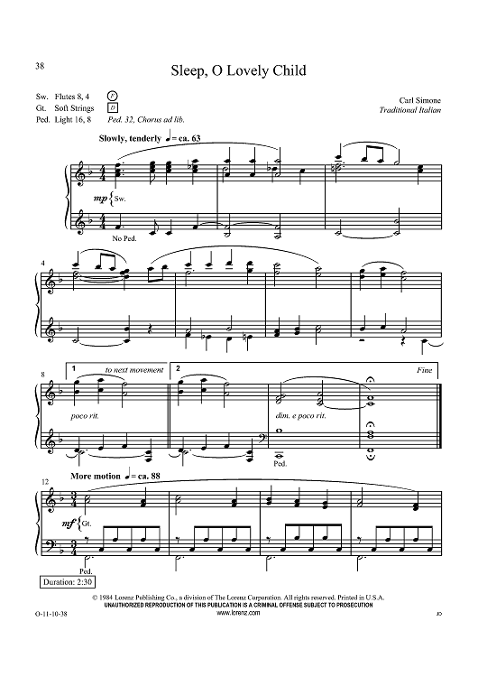 Sleep, O Lovely Child