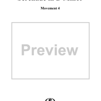 Serenade in D Minor, Op. 44, Movement 4 - B-flat Clarinet 1