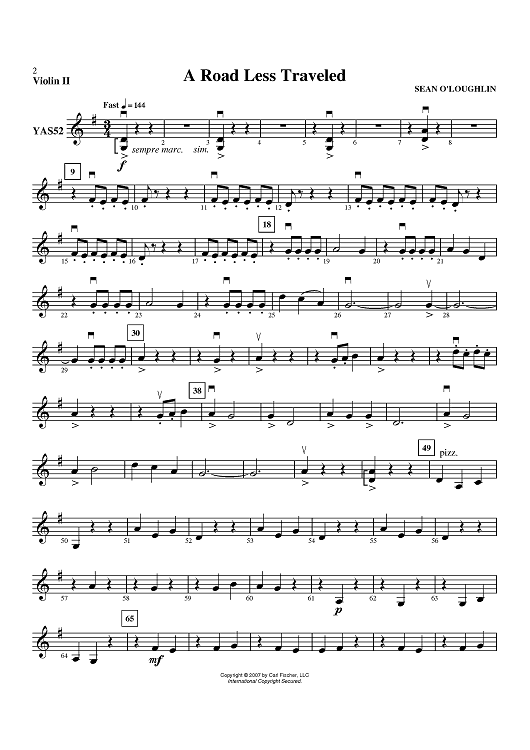 A Road Less Traveled - Violin 2