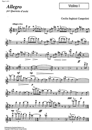 Allegro - Violin 1