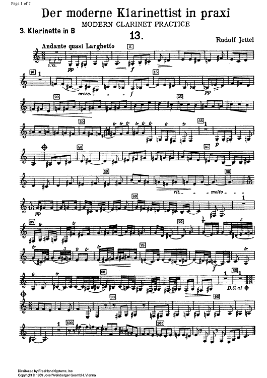 Modern Clarinet Practice Vol. 3 - Clarinet 3