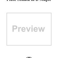Flute Sonata in D Major, Op. 2, No. 5 - Piano Score