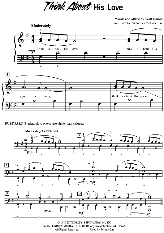 Think About His Love