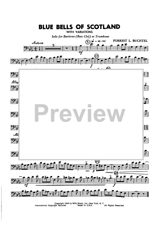 Blue Bells of Scotland with Variations - Baritone BC