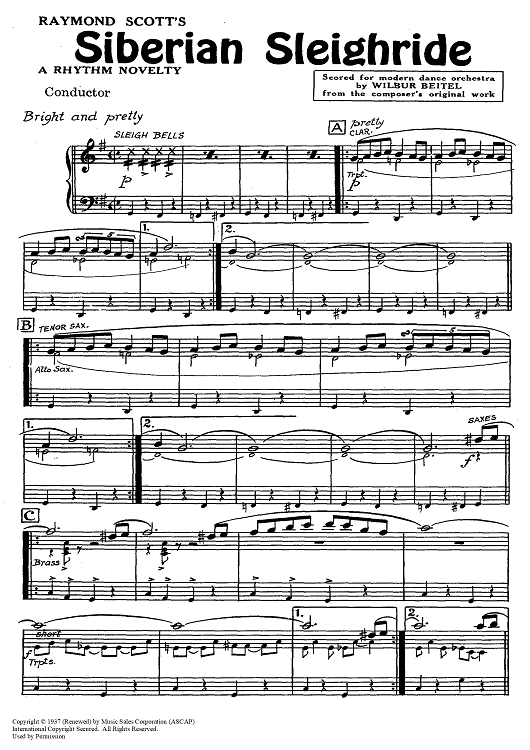 Siberian Sleighride - Score