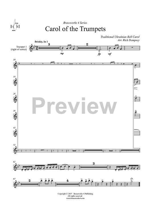 Carol of the Trumpets - Trumpet 1