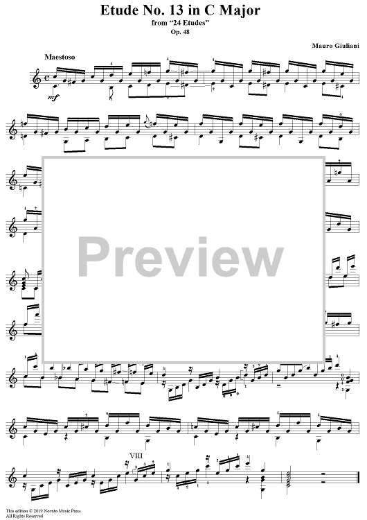 Etude No. 13 in C major - From "24 Etudes"  Op. 48