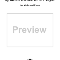Spanish Dance in C Major, Op. 12, No. 1 - Piano Score