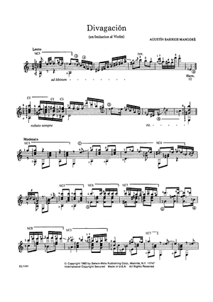 Divagacion (en Imitacion al Violin)