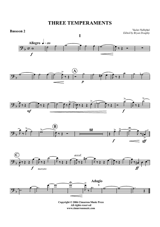Three Temperaments - Bassoon 2