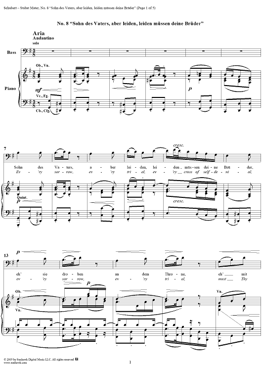 Stabat Mater, D383, No. 8: "Sohn des Vaters, aber leiden, leiden müssen deine Brüder"
