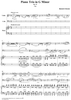 Piano Trio in G Minor, Op. 15 - Piano/Score