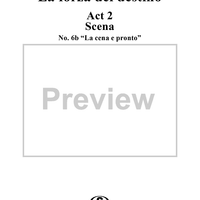 La forza del destino, Act 2, No. 6b, Scena. "La cena è pronto" - Score