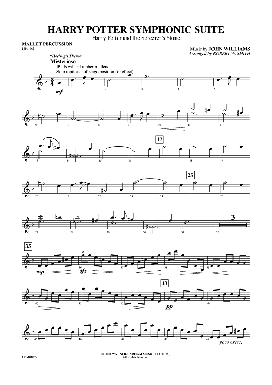 Harry Potter Symphonic Suite - Mallet Percussion
