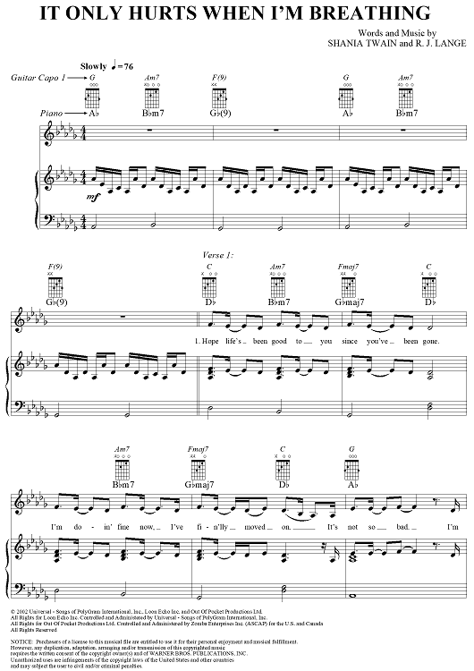 It Only Hurts When I'm Breathing