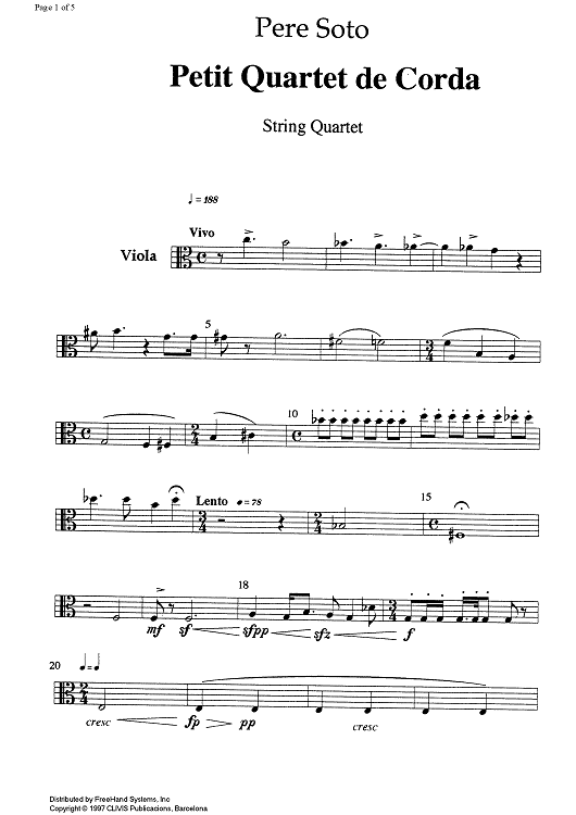 Petit quartet de corda (Little string quartet) - Viola
