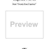 Caprice No. 18 from "Twenty-Four Caprices"