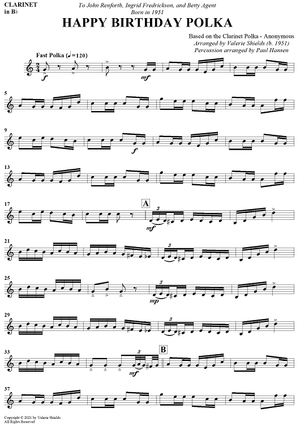 Happy Birthday Polka - Clarinet