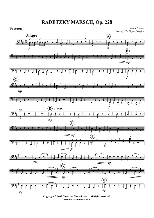 Radetzky Marsch - Bassoon