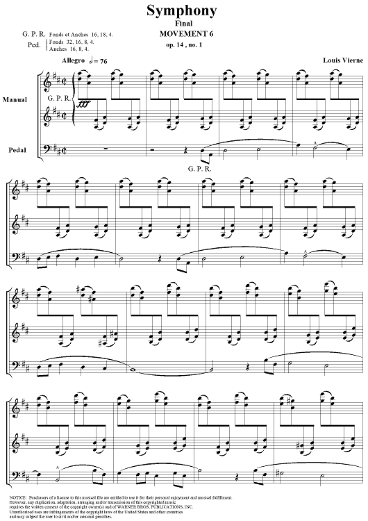 Symphony No. 1, Movement 6