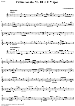 Violin Sonata No. 10 - Violin