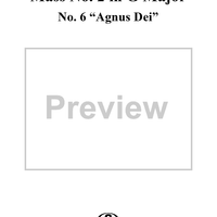 Mass No. 2 in G Major, D167: No. 6, Agnus Dei
