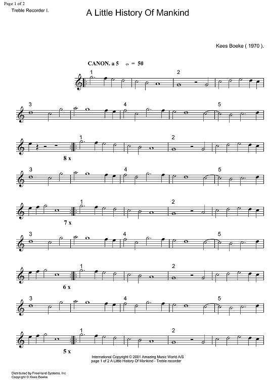 A Little History of Mankind - Recorder 1