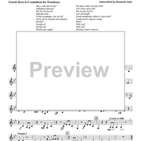 Ola, o che bon eccho! - Choir 1, Horn in F (subst. for Tbn.)