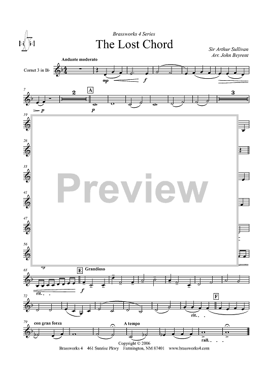 The Lost Chord - Cornet 3/Trumpet 3