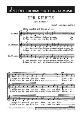 Sechs Lieder - Choral Score