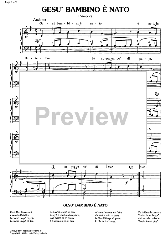 Gesù bambino è nato (Piemonte)