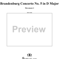Brandenburg Concerto No. 5: Allegro - Score