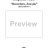 Requiem Mass, Op. 89, Part 1, No. 6, "Recordare, Jesu pie"