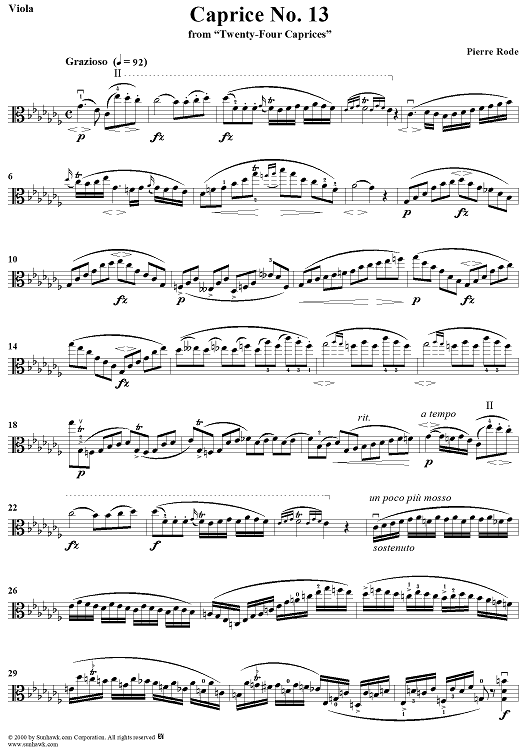 Caprice No. 13 from "Twenty-Four Caprices"