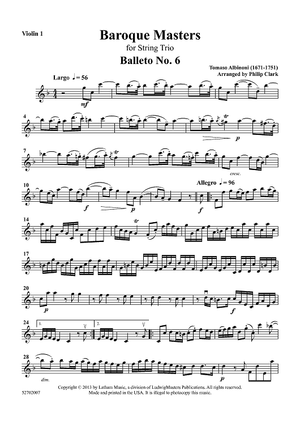 Baroque Masters - for String Trio - Violin 1