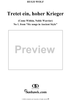 Tretet ein, hoher Krieger, No. 1 from "Alte Weisen: 6 Poems by Gottfried Keller"