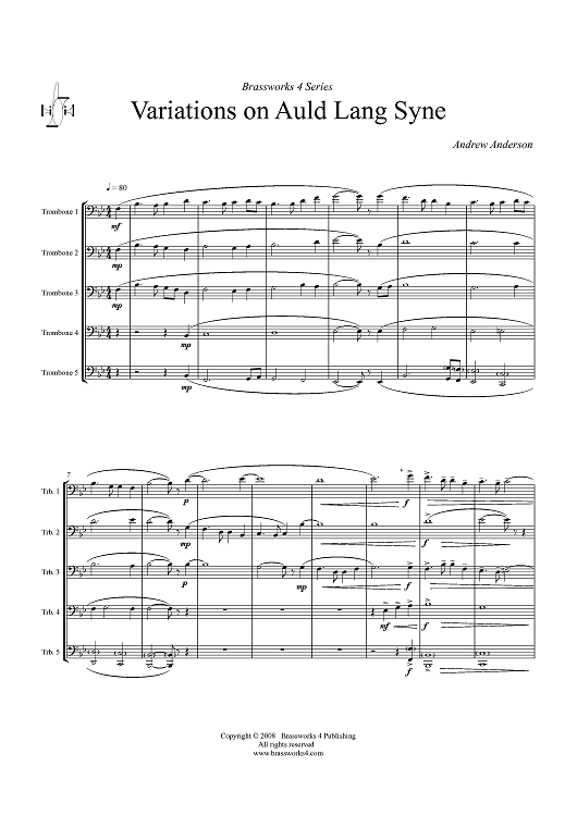 Variations on Auld Lang Syne - Score
