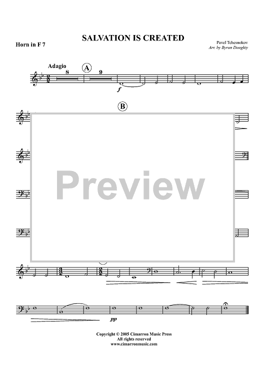 Salvation is Created - Horn 7 in F