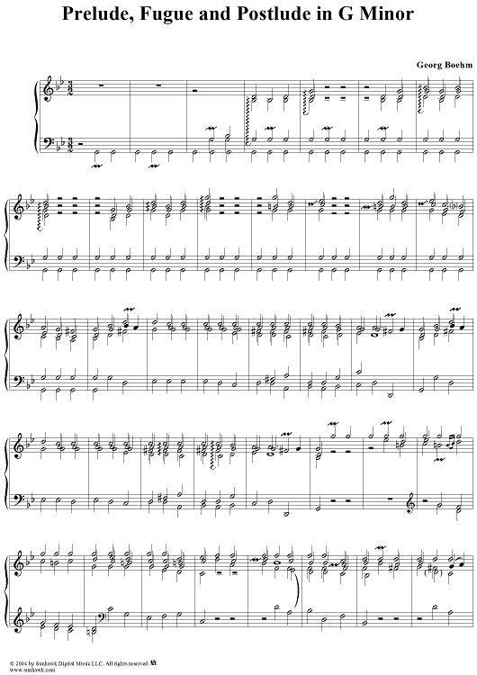 Prelude, Fugue and Postlude in G Minor