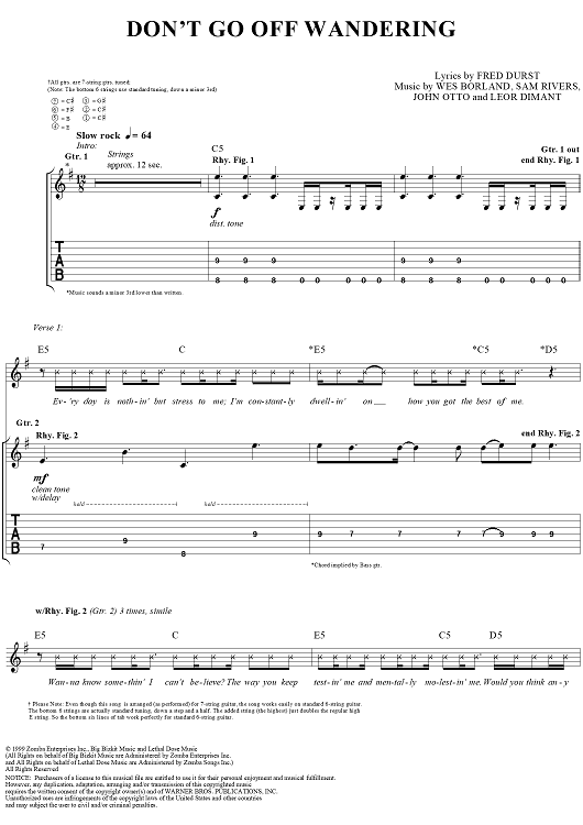 Don't Go Off Wandering