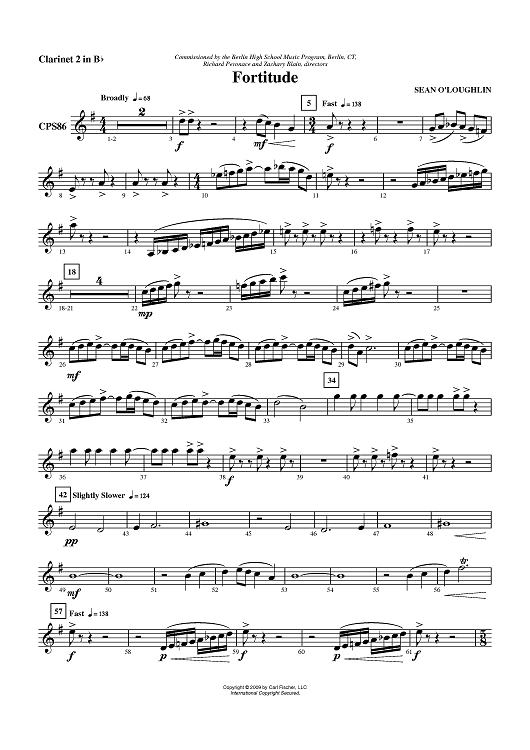 Fortitude - Clarinet 2 in B-flat