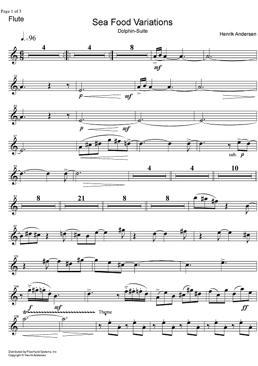 Sea Food Variations Dolphin-Suite - Flute