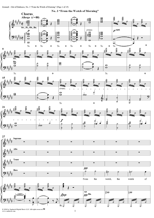 Out of Darkness (Psalm 130): No. 3. From the Watch of Morning