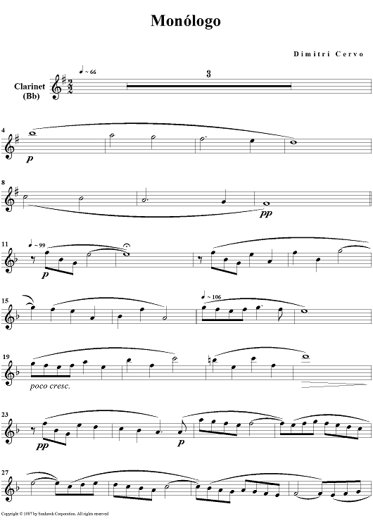 Monólogo - Clarinet