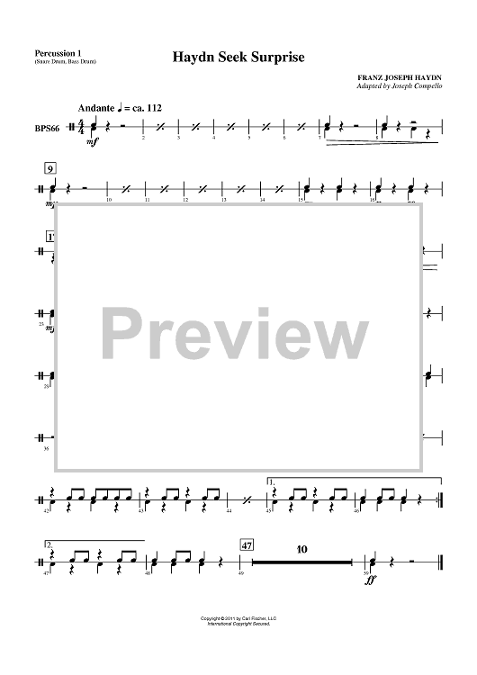 Haydn Seek Surprise - Percussion 1