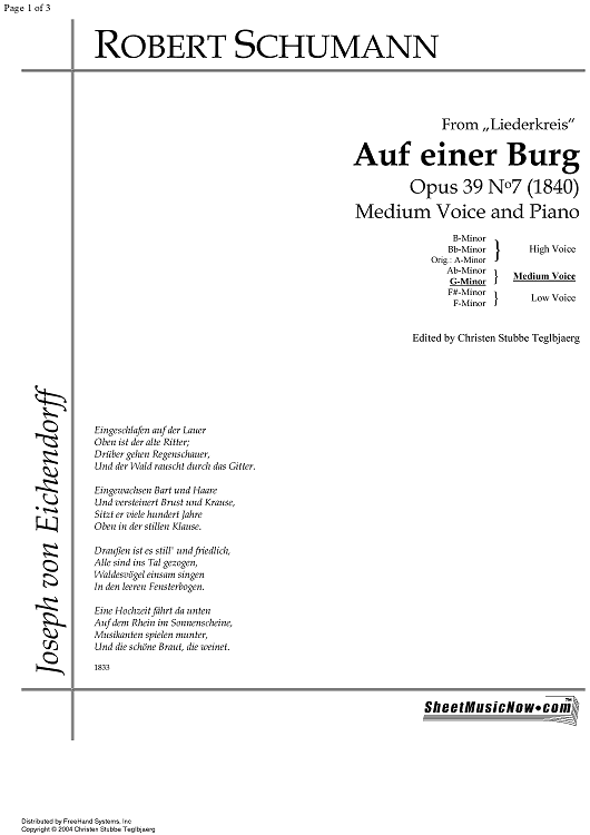Auf einer Burg Op.39 No. 7