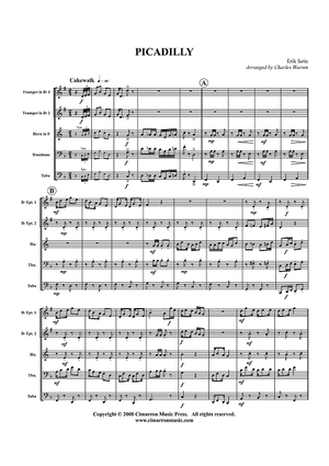 Piccadilly (1904) - Score