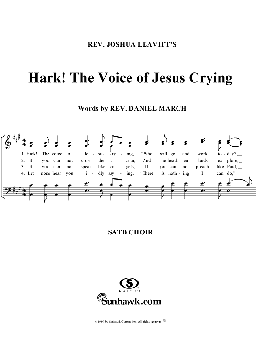 Hark! The Voice of Jesus Crying