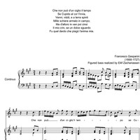 Che non può d'un ciglio il lampo - Score