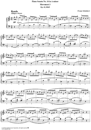 Piano Sonata no. 16 in A minor, op. 42: Movement 3